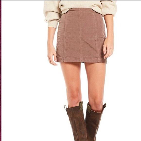 Free People Dresses & Skirts - FREE PEOPLE MODERN FEMME CORDUROY WESTERN INSPIRED MINI SKIRT Size 4